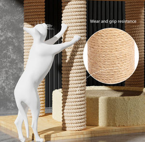 شجرة قطط متعددة مع 4 شقق و 6 منصات أعمدة لخدش السيزال مواد غير سامة ودليل تجميع سهل - Product Image 4