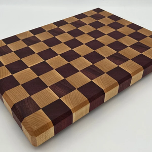 Tabla de Cortar de Madera Premium con Diseño de Tablero de Ajedrez para Preparación de Alimentos en la Cocina, Picar Vegetales, Rebanar Frutas y Preparar Comidas - Product Image 2
