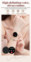 Montre connectée élégante pour femmes AMOLED, nouvelle I323, légère, 6,9 mm, étanche IP68, appels Bluetooth, surveillance de la fréquence cardiaque et de l'oxygène sanguin, OEM