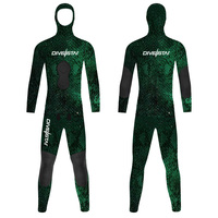 DIVESTAR Logo kustom Camo dua potong 3MM 5MM Opencell tahan air menyelam menombak ikan pakaian basah untuk dewasa