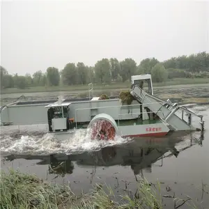 Professional And Cheap Aquatic Weed Harvester Sea Weed Cleaning Boat Price