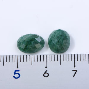 天然グリーントルマリン宝石ファセット楕円形平底カボションルース宝石ジュエリー作り用 - Product Image 6