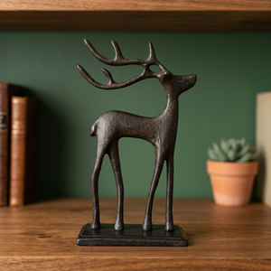 Escultura de Ciervo Metálica, Decoración Navideña Moderna, Adorno para Chimenea, Figura Decorativa Hecha a Mano - Product Image 2
