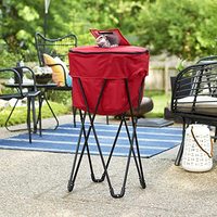 Table de camping pliable en acier avec glacière intégrée, étanche, pour extérieur et plage