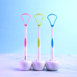 Limpiadores de lengua coloridos baratos raspador de lengua para el cuidado bucal - Product Image 3