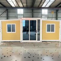 Maisons conteneurs préfabriquées modulaires extensibles en acier de 20 et 40 pieds, prêtes à l'emploi, avec salles de bain pour hôtels, villas et appartements