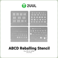 2UUL BG01 4PCS Pochoirs de Reballing en Maille d'Acier pour CI Nand Flash/WiFi/Face ID/Écran/Baseband/Amplificateur de Puissance pour iPhone 8-16PM
