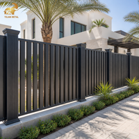 Clôture de sécurité moderne en aluminium à panneaux verticaux, revêtement poudré, pour jardin, piscine, hôtel, clôture commerciale, USA
