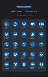 Universal Smart Gauge 3,5 polegadas <span class=keywords><strong>Display</strong></span> OBD + GPS + medidor de inclinação + Velocímetro HUD P21 Head Up <span class=keywords><strong>Display</strong></span> Inteligente OBD Instrumento <span class=keywords><strong>Digital</strong></span> - Product Image 4