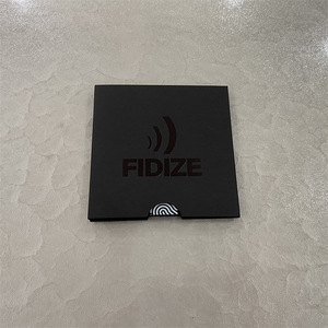 Fidize Nfc <b>Card</b> Holder Black Specialty Paper Slide Out Business <b>Card</b> Case With Hot Stamping Logo - Product Image 2