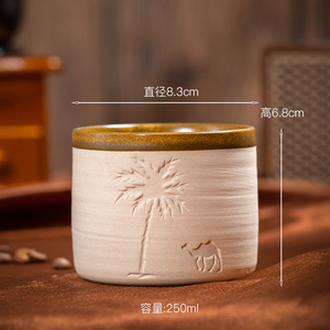 Tazas de café de cerámica rústica de Oriente Medio al por mayor, creativas, de cerámica, recuerdos, reutilizables, diseño de camello del desierto para la vuelta al cole - Product Image 4