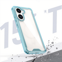 Étuis de téléphone portable transparents en acrylique dur transparent pour Xiaomi Poco X7 Pro Turbo 4 5G TPU Edge Anti couverture arrière jaune
