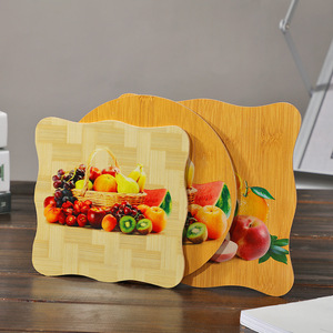 Tapis isolants thermiques en panneaux composites, sets de table ronds et carrés pour usage domestique, dessous de plat antidérapants avec motif de fruits - Product Image 1