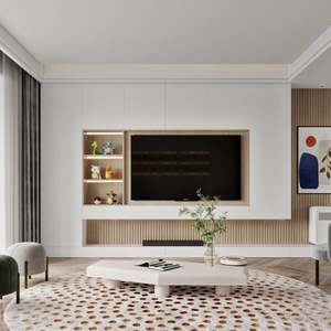 Meuble TV Santopova Design pour salon, meubles en bois modernes, meuble de salon, support TV moderne - Product Image 4