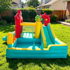 Château gonflable pour enfants, design crabe, pour <span class=keywords><strong>une</strong></span> utilisation familiale dans la cour et au parc - Product Image 2