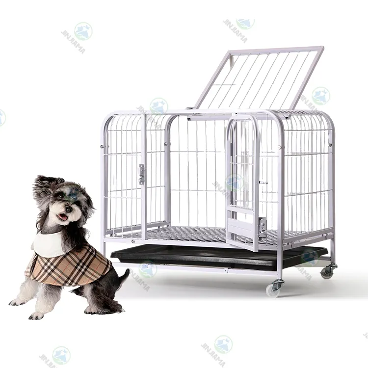 Heavy Duty Dog Cage Strong Assembly Fiberglass Cage For Medium And Large Dogs With Double Door