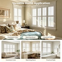 Volets intérieurs décoratifs sur mesure à persiennes horizontales pour portes françaises à double battant, idéaux pour chambre, bureau et maison