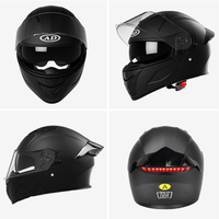 Casques de moto Open Face personnalisés AD certifiés DOT ABS double visière feux arrière de sécurité toutes saisons garantie 1 an