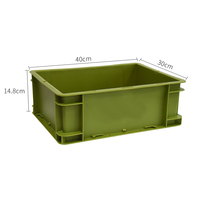 EU43148 Panier de caisse en plastique recyclable, multifonctionnel et étanche pour l'extérieur, estampé et empilable pour le camping et le coffre de voiture.