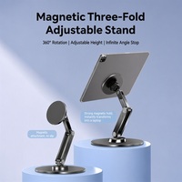 Support de tablette magnétique en aluminium à rotation 360 degrés pour bureau, compatible avec les iPad Apple de 8 à 13 pouces, avec un aimant puissant