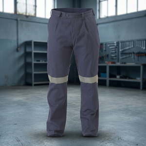 Twill Cotton Breathable Work Wear Pants Men Custom Heavy Duty Industrial Workwear Uniforms Safety Drill Hi Vis Reflective <b>Strips</b> - Product Image 3