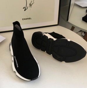 Sepatu kaus kaki rajut pria dan wanita, sneaker pantofel rajut nyaman kasual bernafas - Product Image 2