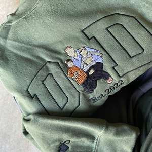 เสื้อสเวตเชิ้ตปักลาย<span class=keywords><strong>ชื่อเล่น</strong></span>ภาพตามสั่งของขวัญวันพ่อส่วนบุคคลสำหรับพ่อแม่ปู่ย่าตายายลาย3D ฤดูหนาว - Product Image 6