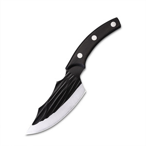 Cuchillo de Carnicero Profesional de Acero con Alto Contenido de Carbono, Mango de Madera, Forjado a Mano, Estilo Tradicional Antiguo, para Asar Pollo y Sacrificar Cerdos - Product Image 4