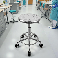 Tabouret rotatif en acier inoxydable antistatique à haute levée chaise en spirale moderne pour atelier meubles de laboratoire scolaire pour
