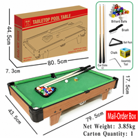 Table de billard pliable en bois pour enfants et adultes, 4 modes de jeu en 1, taille réglable, jouet familial pour fêtes, avec queues et billes