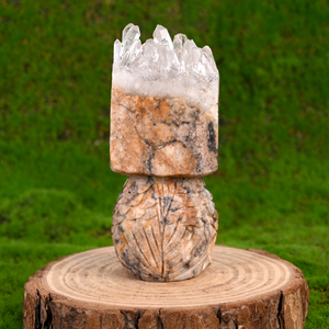 Figura de Animal de Cristal Natural al por Mayor, Búho de Cristal de Cuarzo Transparente Reiki para Regalo - Product Image 4