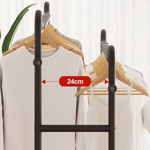 Porte-vêtements à roulettes Porte-vêtements en métal avec roues Porte-vêtements avec étagère inférieure pour accrocher des vêtements Chemises Jeans et manteaux - Product Image 5