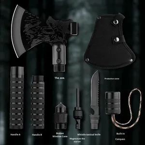 Kit de survie Bochen Tatoo, hachette pliable portable multifonctionnelle pour le camping, la randonnée, la chasse, la tactique, la bataille - Product Image 6