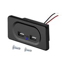Panneau de prise de courant pour chargeur rapide à double port USB 3.1A 12 V