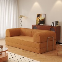 Sofá Cama Plegable Compacto de Alta Densidad para Exportación, con Estructura Metálica y Almacenamiento Multifuncional Dos en Uno para Salas de Estar
