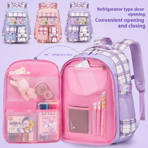 Sac à dos scolaire imperméable pour enfants et étudiants, grand format, motif filles anime, mignon, pour la rentrée des classes - Product Image 1