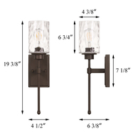 Accueil Hôtel Fer Support Verre Clair Moderne Vanité Lumières Chambre Salon Escaliers Couloir Applique Murale