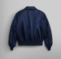 Blouson Bomber Homme Matelassé Doublé en Nylon avec Logo Personnalisé, Style Baseball Universitaire, Isolé, Vente en Gros, Fermeture Éclair et Poches Utilitaires