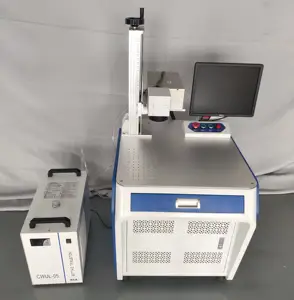 Mesin penanda laser serat UV Portabel desktop buatan Tiongkok mesin ukiran logam dengan sumber laser tanda otomatis