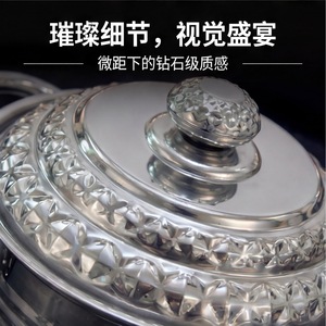 Diamond Sparkle <b>Pot</b> 6Pcs Stainless Steel Cookware Set With Lid Double Handle <b>Soup</b> <b>Pot</b> Cooking <b>Pot</b> Gift Set - Product Image 2