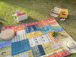 Tapis de pique-nique extérieur Sortie de printemps Sortie d'automne Tapis de station balnéaire résistant à l'humidité Coussin Oxford - Product Image 2