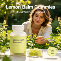 Gummies de Mélisse Officinalis à Marque Blanche, Vente en Gros, Complément Herbal, Fabricant OEM ODM