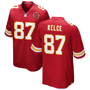 2026 Rood Kansas City Jersey Custom American Football Shirts Gestikte Geborduurde Jeugd Uniformen Sportkleding met Logo's - Product Image 5