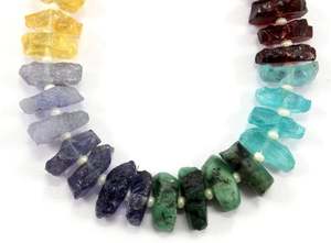 พลอยธรรมชาติหลากหลายชนิด 36 ชิ้น รูปทรงไม่สม่ำเสมอ ระยิบระยับ หินดิบ ไม่ผ่านการบำบัด เกรด AAA รับรองโดยบุคคลที่สาม ขนาด 5x10-6x11 มม. - Product Image 6