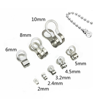 Connecteurs de chaîne à billes en acier inoxydable, fermoirs à double anneau, connecteurs de boucle pour ventilateur de plafond et lampe, embouts de chaîne à billes, apprêts