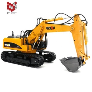 HUINA 1535 1:14 15CH Excavatrice RC en métal Jouets de construction radiocommandés <span class=keywords><strong>Camion</strong></span> excavatrice <span class=keywords><strong>radiocommandé</strong></span> avec godet en métal - Product Image 2
