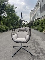 Chaise suspendue d'oeufs de loisirs de balançoire pliante pliable de jardin extérieur populaire pour la vente en gros