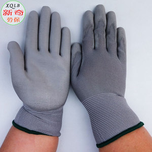 Nexus King 13-Needle Nylon Grey PU Coated Palm Gloves Anti-Slip Work Gloves General Purpose - Product Image 2