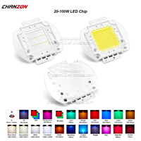 Perle de lampe à puce LED haute puissance 1W 3W 5W 10W 20W 30W 50W 100W Blanc Rouge Vert Bleu Jaune Orange Cyan Ambre Rose RGB UV COB Light