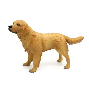 Plastik Pertanian Baru Boneka Dunia Kapas Mengisi Golden Retriever Anjing Model Mainan